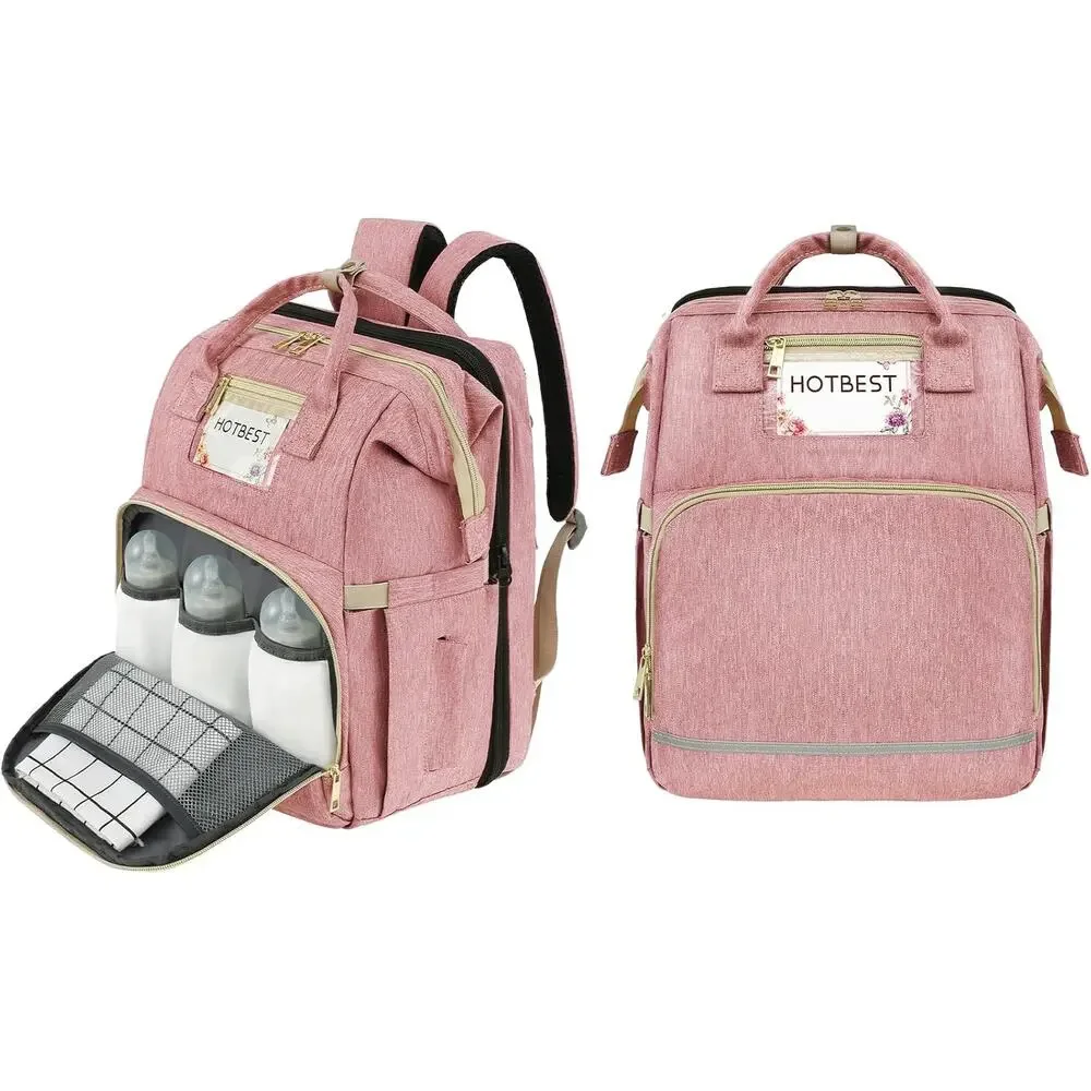 HOTBEST Diaper Bag Backpack, Pink, Large New